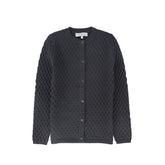 BACE COLLECTION 2PC CROCHET CARDIGAN WITH STRIPED BUBBLE ROMPER